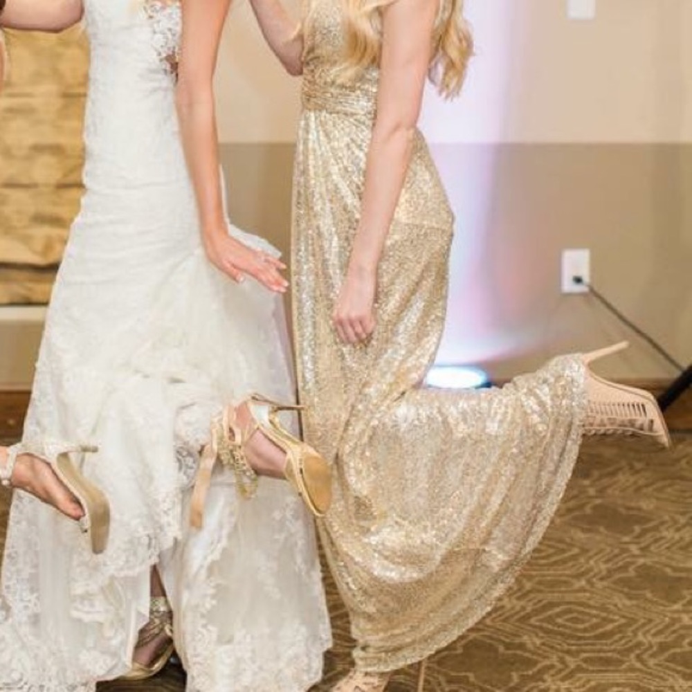 Gold sequin dress